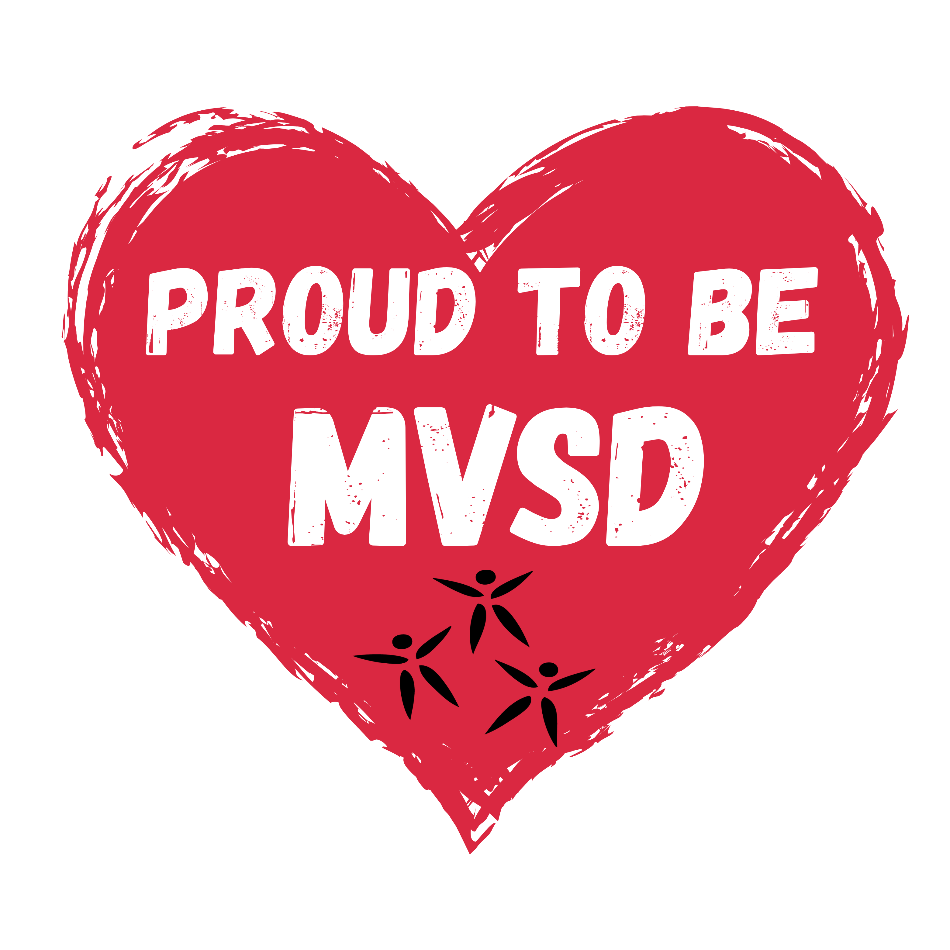 Photo of heart with Proud to be MVSD 